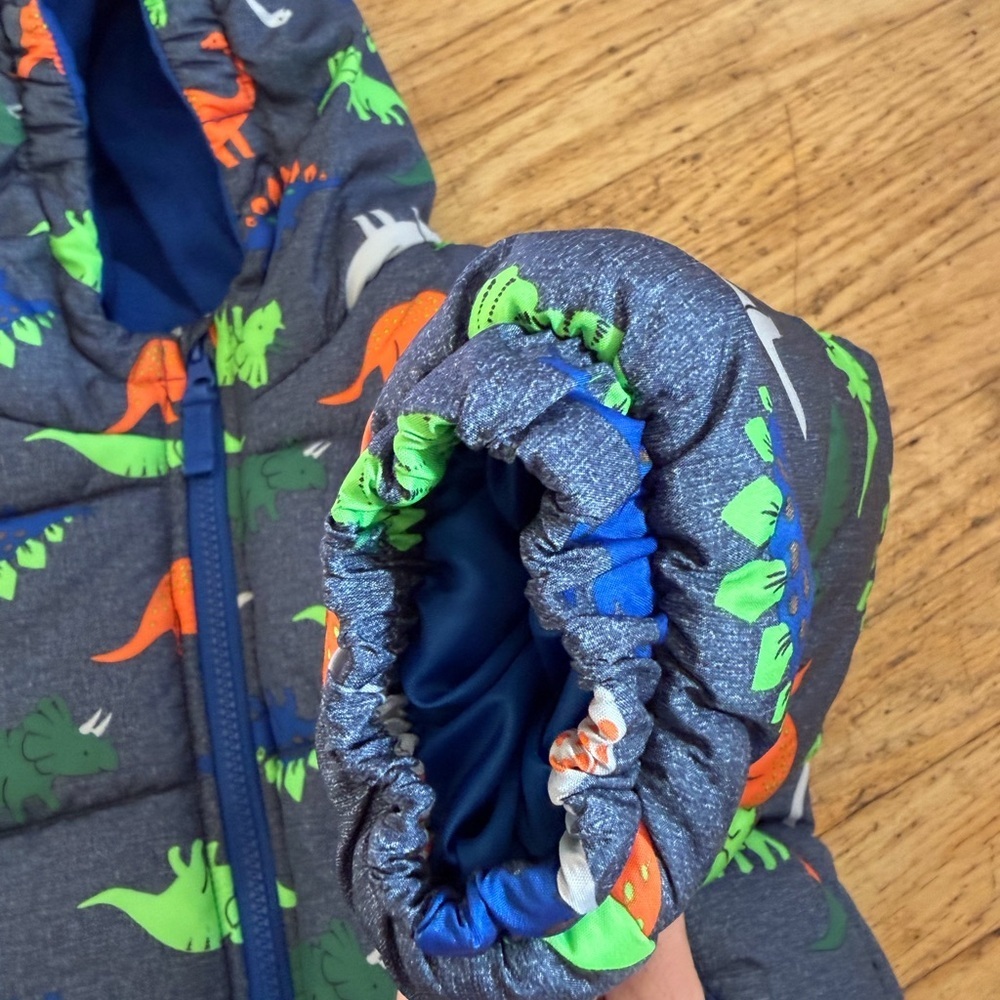 Boys London Fog winter coat Dinosaur Parka - Picture 5 of 8